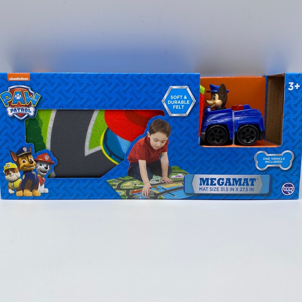 Nickelodeon PAW PATROL Felt Play Scene Megamat w/ Chase Toy Car Vehicle